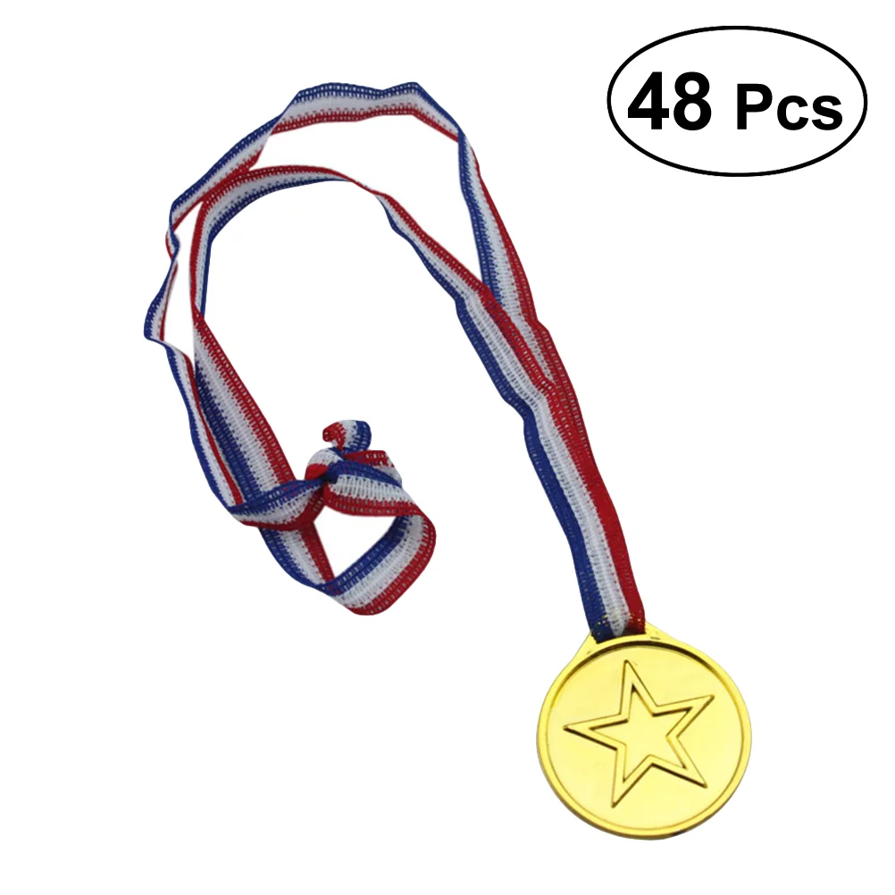 

48Pcs Gold Medal Winner Award Medals for Sports Competitions Matches Party Favors