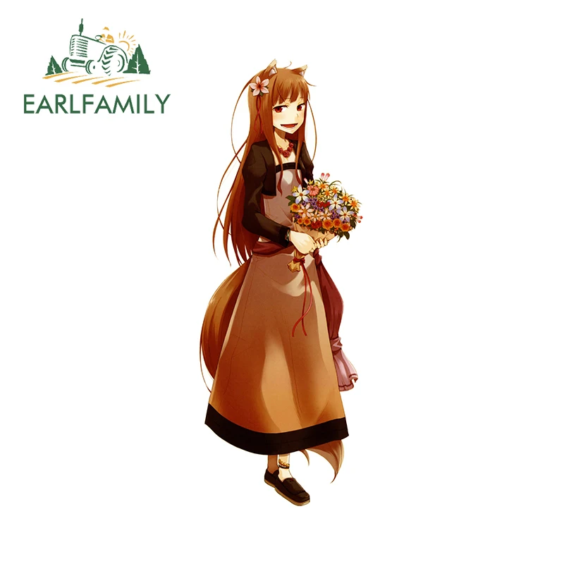 

EARLFAMILY 13 см x 4,8 см для специй и волк аниме машины Стикеры Личность наклейка на ветровое стекло Водонепроницаемый устойчивое к царапинам и укр...