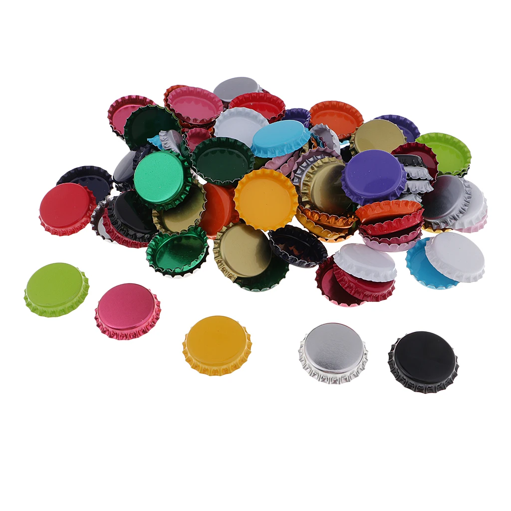Multicolor 1 100 шт., плоская бутылка с короной для волос, бантики, подвеска для детей, 7 видов на выбор - Цвет: Multicolor 1