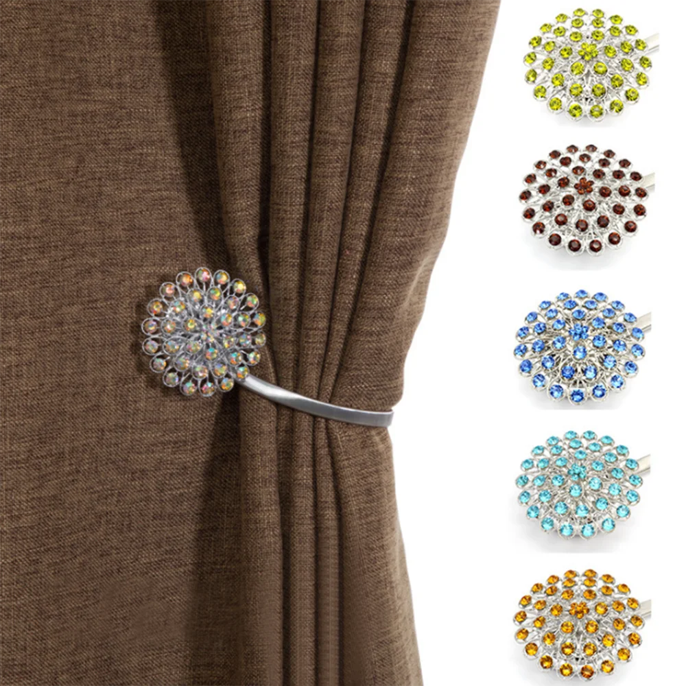 1 шт. Кристальные магнитные занавески кольца для галстуков занавес пряжка зажим