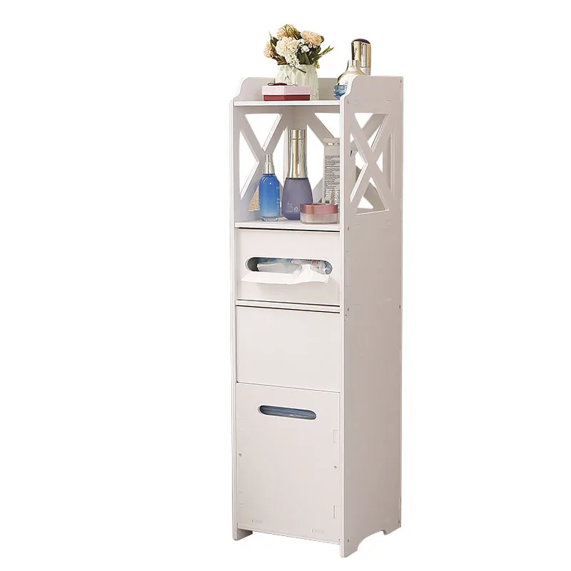 Стеганая полка для ванной комнаты напольный боковой шкаф туалета