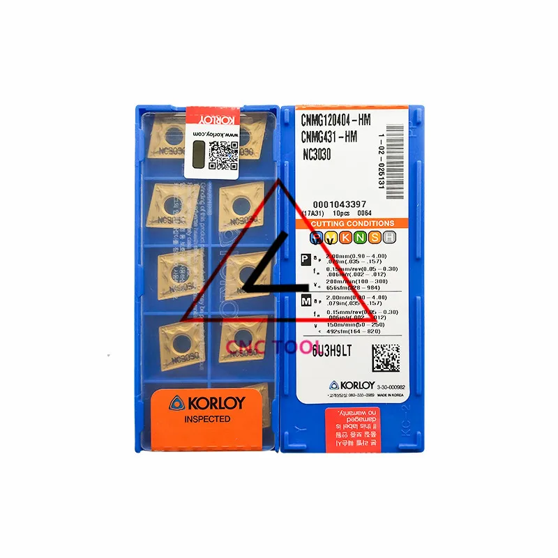 

CNMG120404-HM NC3030, 10 шт., оригинальный режущий инструмент, Корея, KORLOY