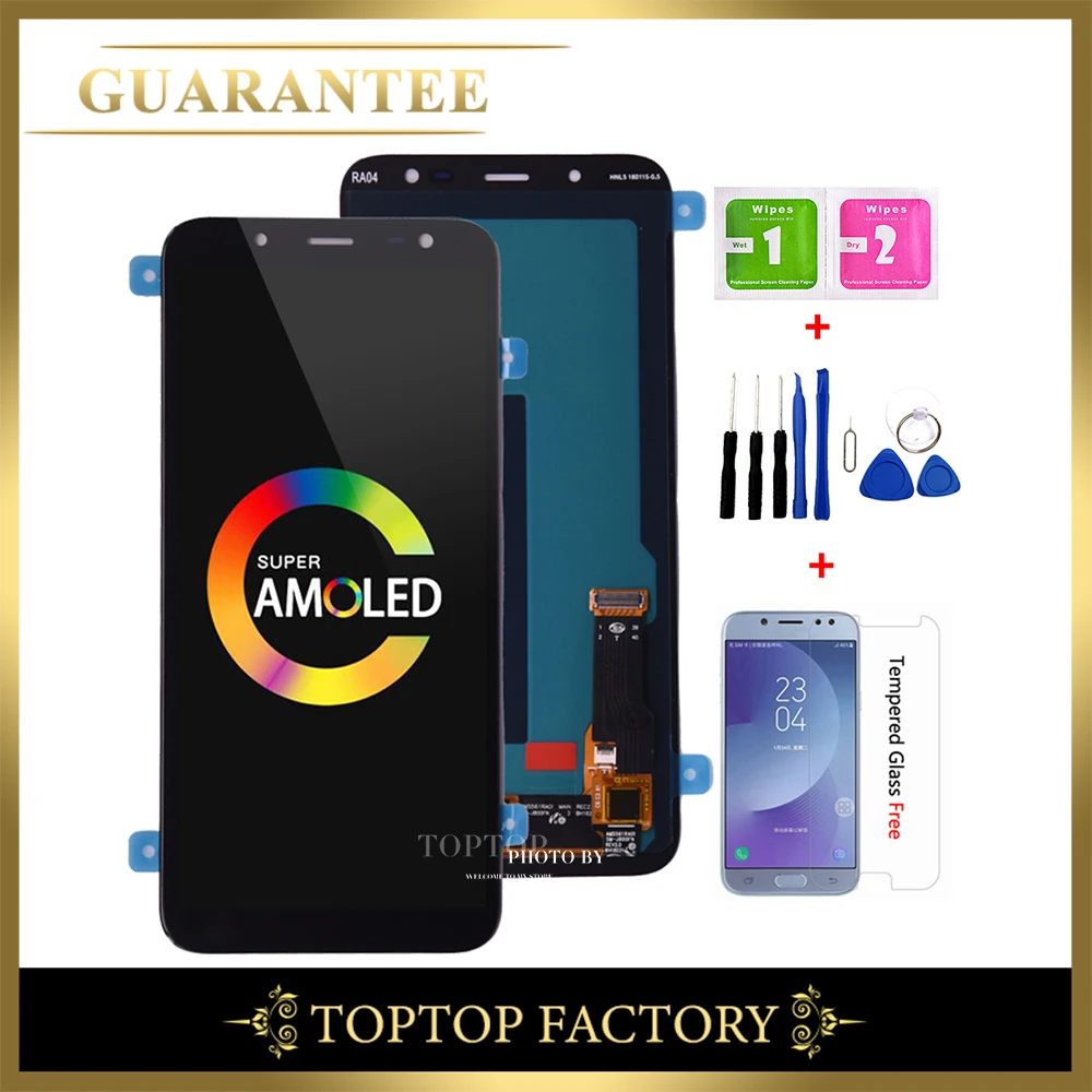 1 шт. 100% протестированный запасной ЖК-дисплей для Samsung J6 дисплей с сенсорным