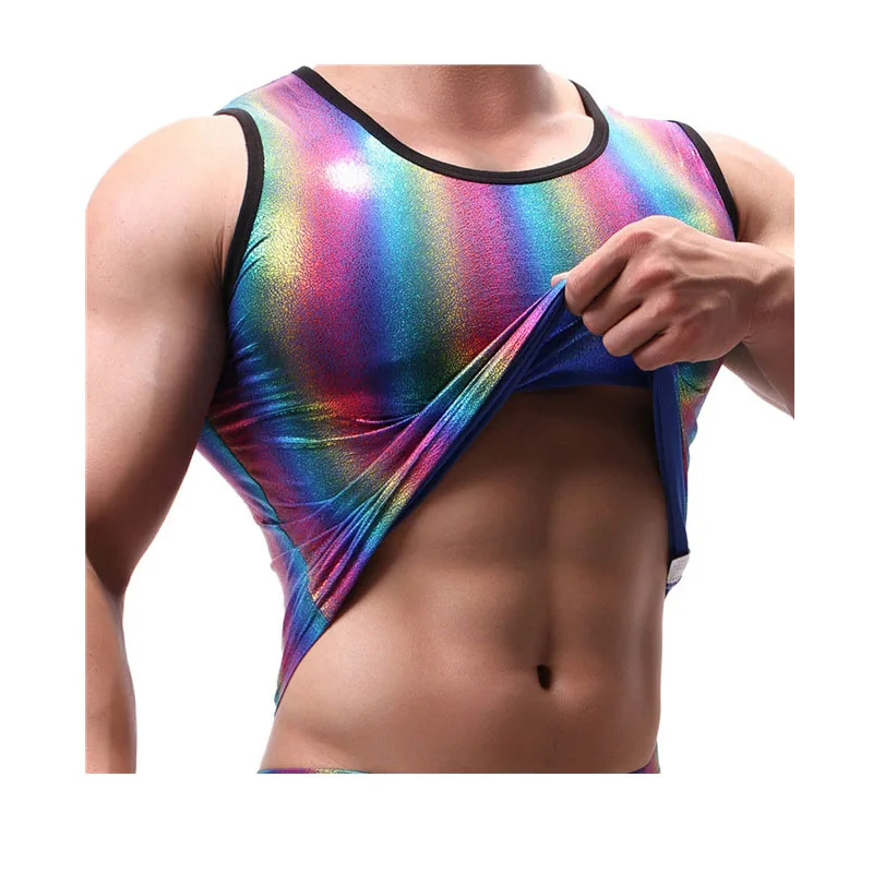 Men Undershirts Muscle Sleeveless Shirt Tank Top Bodybuilding Sleeveless Clothing Sportwear Fitness Workout Elastic Undershirt