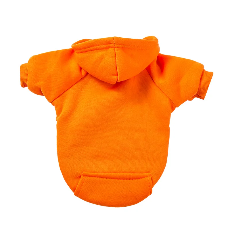 Orange Зимняя одежда для собак пальто с капюшоном теплая одежда мягкий хлопок для толстовки для собак костюм для животных Чихуахуа Йоркширский Ропа PerroY290 - Цвет: Orange