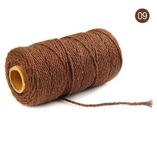 Кофе Чистый хлопок витой декоративные ремесла домашний шнур макраме Artisan высокое качество веревка хлопок - Цвет: Кофе
