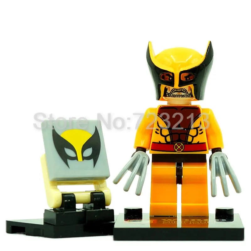 Wolverine Marvel Человек-муравей, одна распродажа, фигурка Deathstroke Сокол, Бэтмен, строительные блоки, наборы Мстителей, модели, кирпичи, игрушки - Цвет: Wolverine
