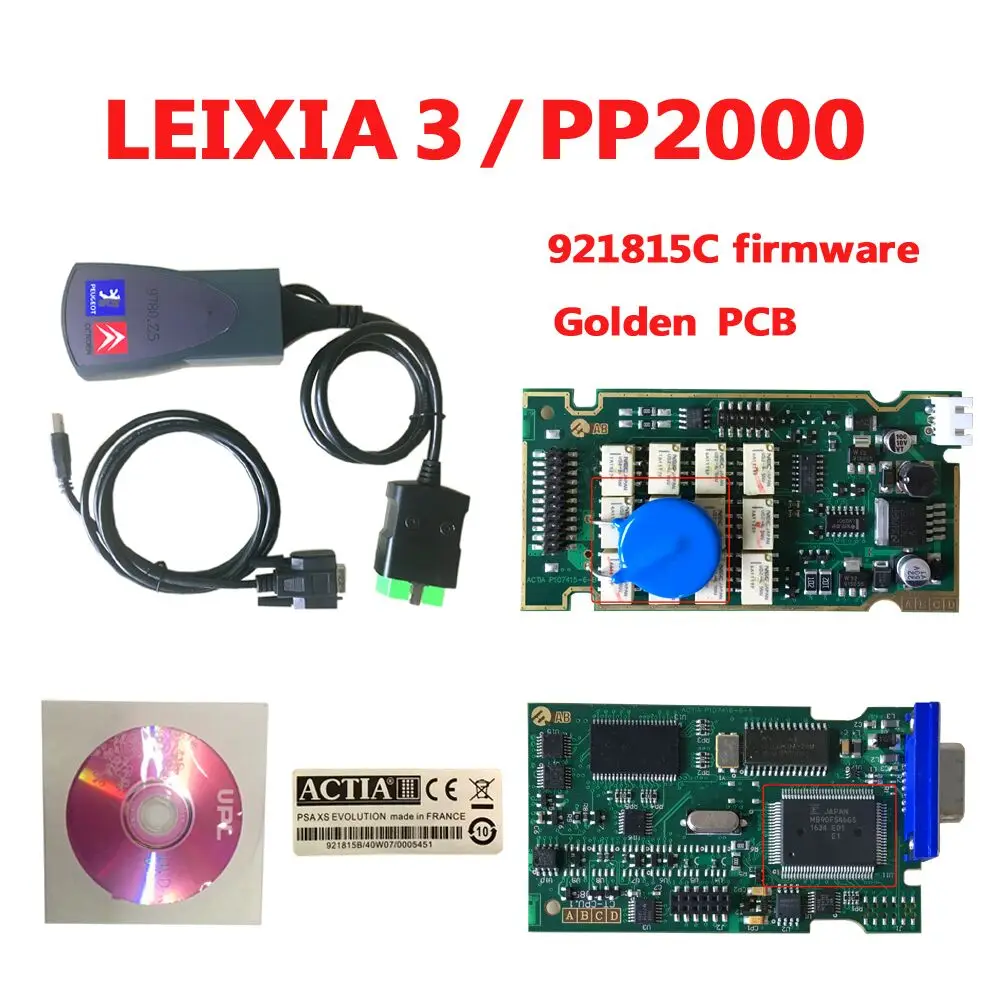 DHL Бесплатная Новинка Lexia PP2000 921815C прошивка 3 диагностический инструмент OBD2 сканер