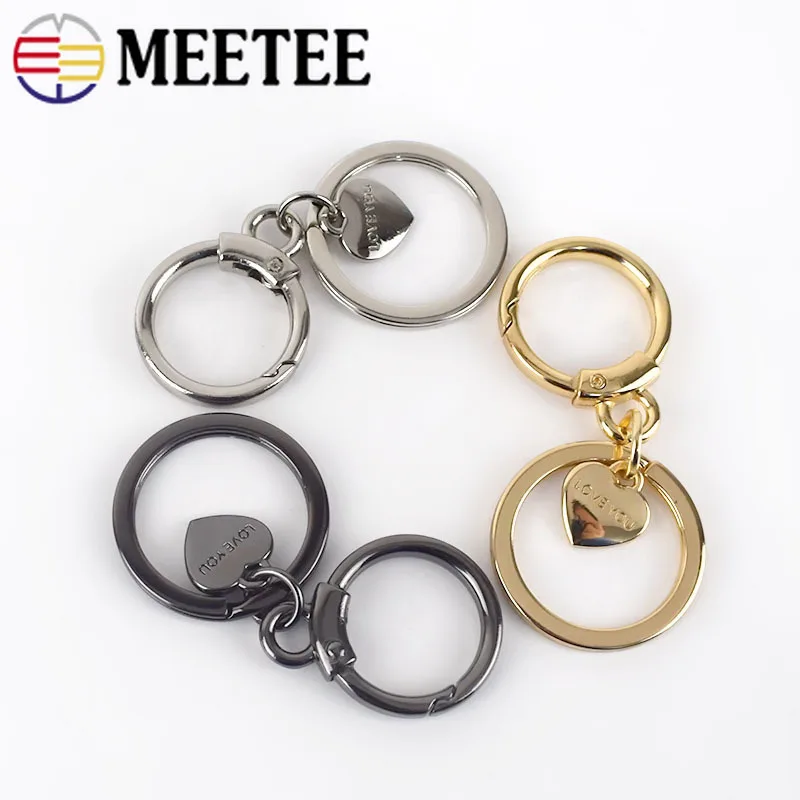 Meetee 5/10 шт. 22 мм металлическая двойная пряжка с круглым кольцом Пружинная Застежка