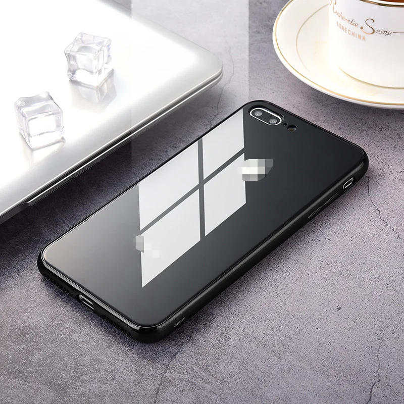 Ударопрочный 9H закаленный глянцевый чехол для Apple iphone X XR XS 11 pro Max 6 6S 7 8 Plus