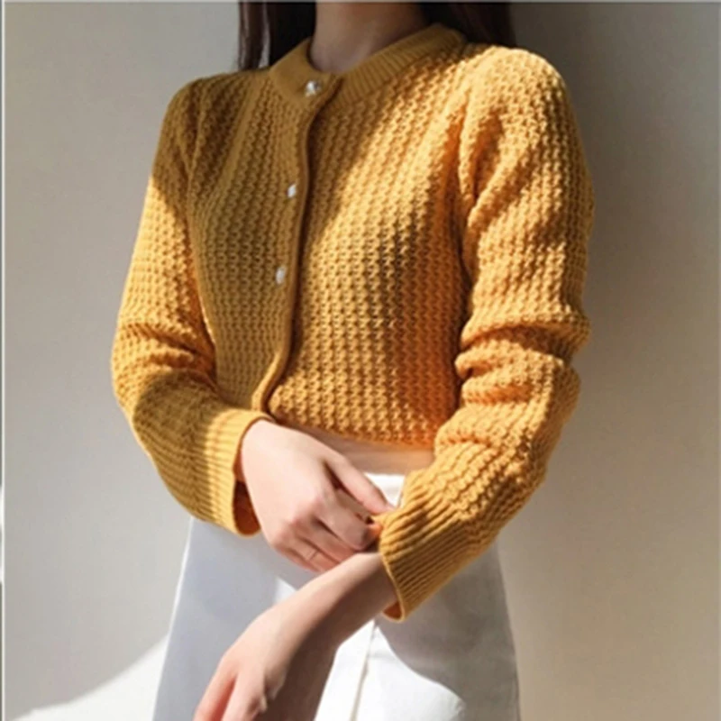 Colorfaith женские Свитера Осень Зима 2019 открытый стежок трикотажные минималистичные