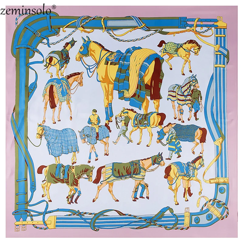 Женская бандана, квадратный шелковый