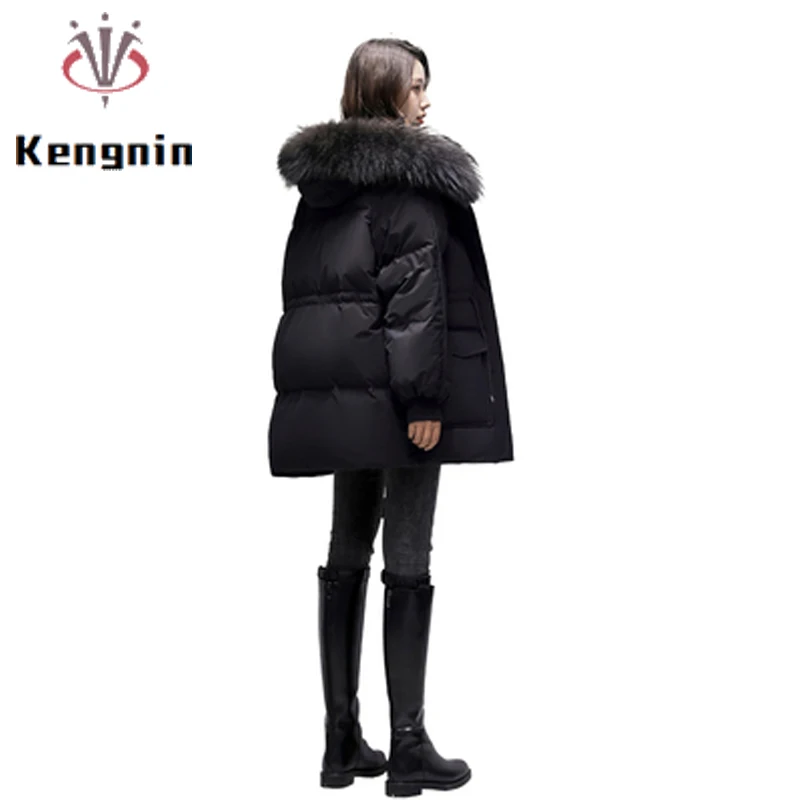 

Парка женская с капюшоном из искусственного меха, с карманами и длинными рукавами, KE1802, зимняя, 2021