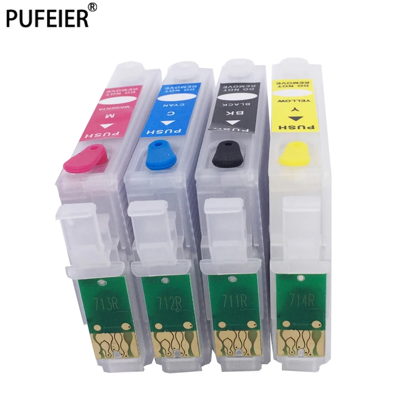 

T0711 Refillable Cartridge With Chip For Epson SX410 SX610FW SX600FW SX205 SX215 SX105 SX405 BX310FN BX300F BX600FW BX610FW B40W