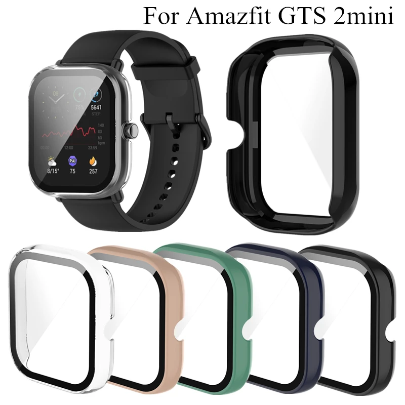 

PC+ Tempered Glass Case for Amazfit GTS 2 mini Integrated Watch Case All-inclusive Screen Protector Cover Bumper Shell GTS 2mini