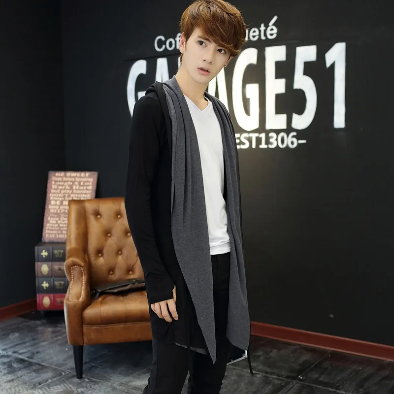 Новинка весна осень 2020 Мужская ветровка в длинной юбке мужской Тренч|Плащи и