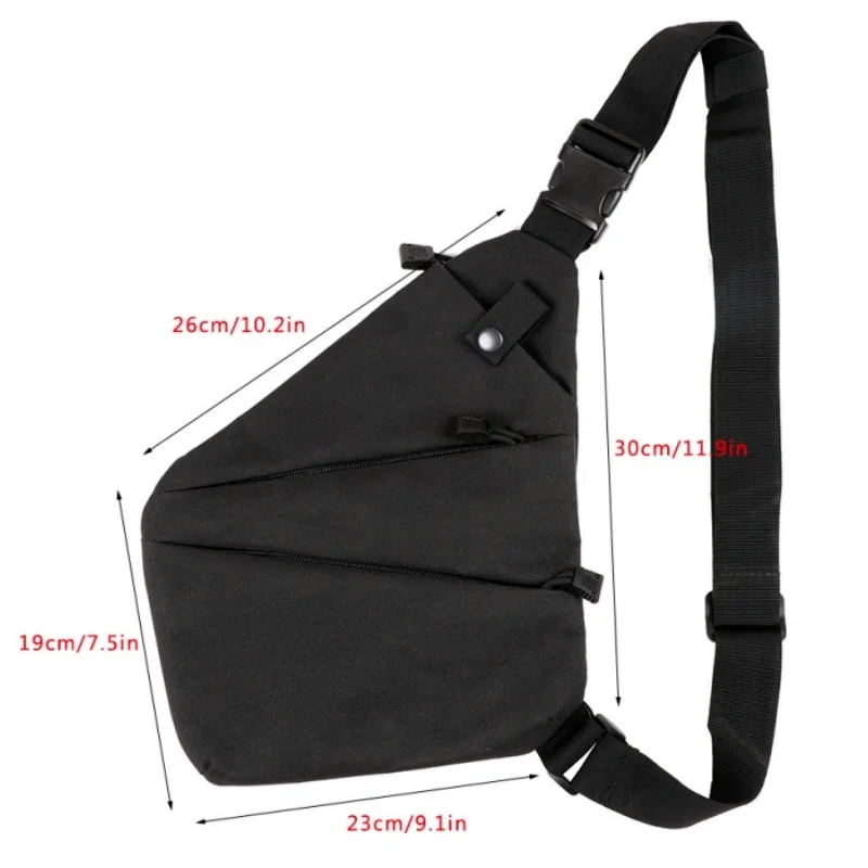 Invisible Waist Bag Military Fan Tactical One-shoulder Bag Left And Right Gun Pockets For Outdoor Hunting Sports Casual Backpack