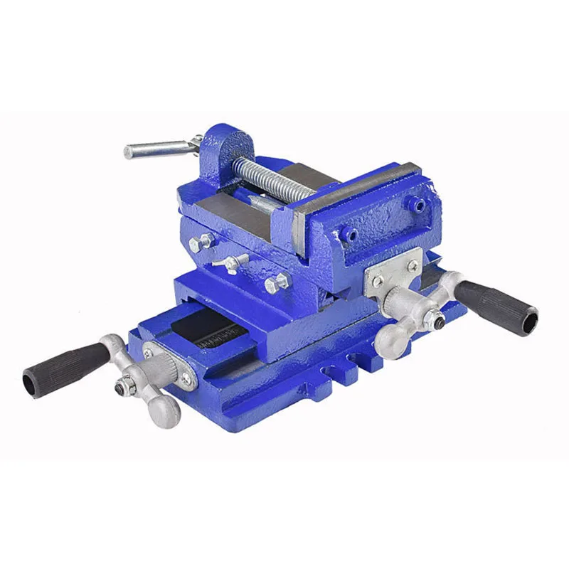 

Two-Way Movement Bench Drill Operating Platform Flat Tongs Precision Bench Vise Clamp Tool Heavy Duty Cast Iron Plain Vice