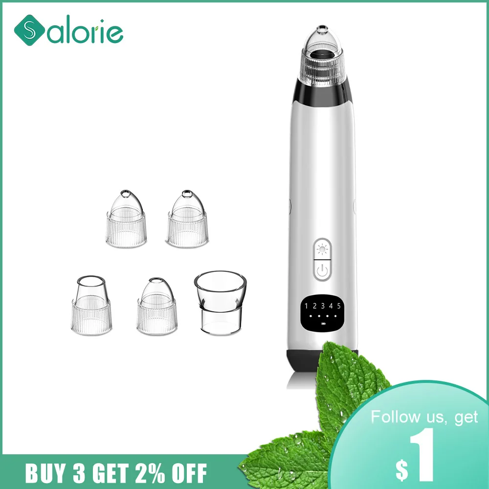 

Facial Blackhead Remover with Hot CompressVacuum Pore Cleaner Acne Pimple Remover Tool Comedone Suction Removal Face Skin Care