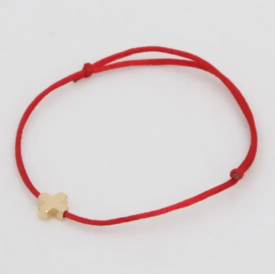 1 шт простой крест браслет из Красной Нити Регулируемый плетение Лаки макраме