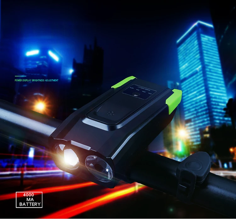 

Bicycle Front Light 4000mAh Induction USB Rechargeable Smart Headlight with Horn 800 Lumen LED Bike Lamp Cycling FlashLight