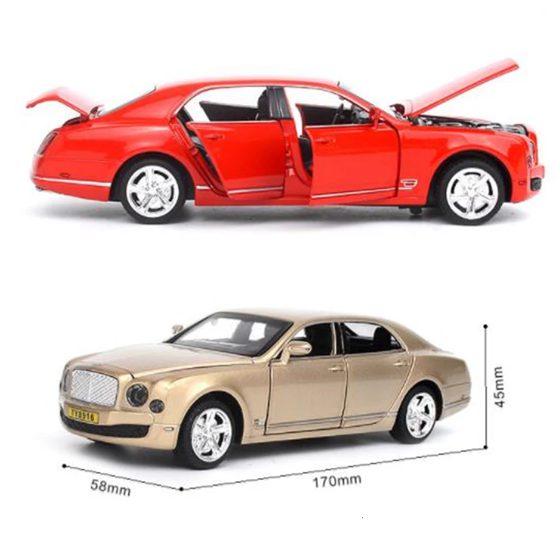 

1/32 Alloy Model Car Toy 6 Door Opened Metal Car Diacast Simulation Model With Light Children Gift For Toy Collection