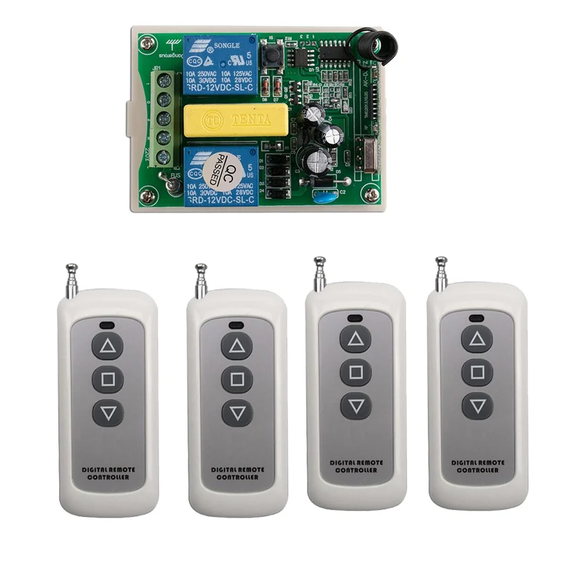 Универсальный AC 220V 2CH RF беспроводной пульт дистанционного управления передатчик