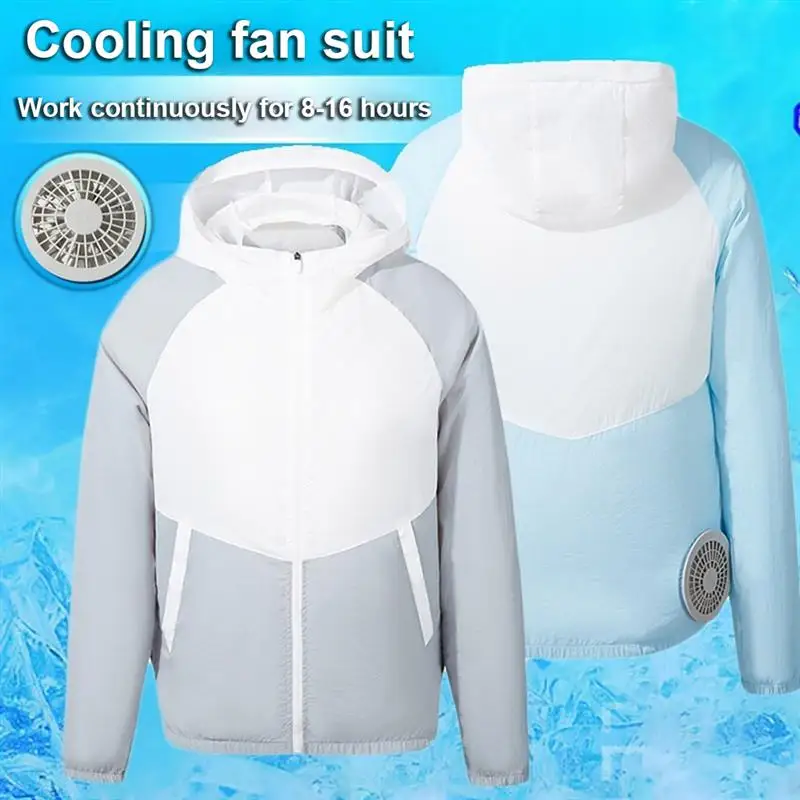 

Cooling Jackets for Outdoor Summer Air Conditioning Fan Clothes USB Pure Cotton Heatstroke Proof Coat for Men Woman