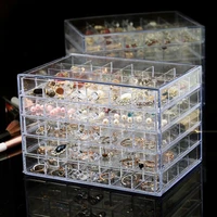 120 grids transparent nail art decoration storage box rhinestones beads accessories display container case manicure tool