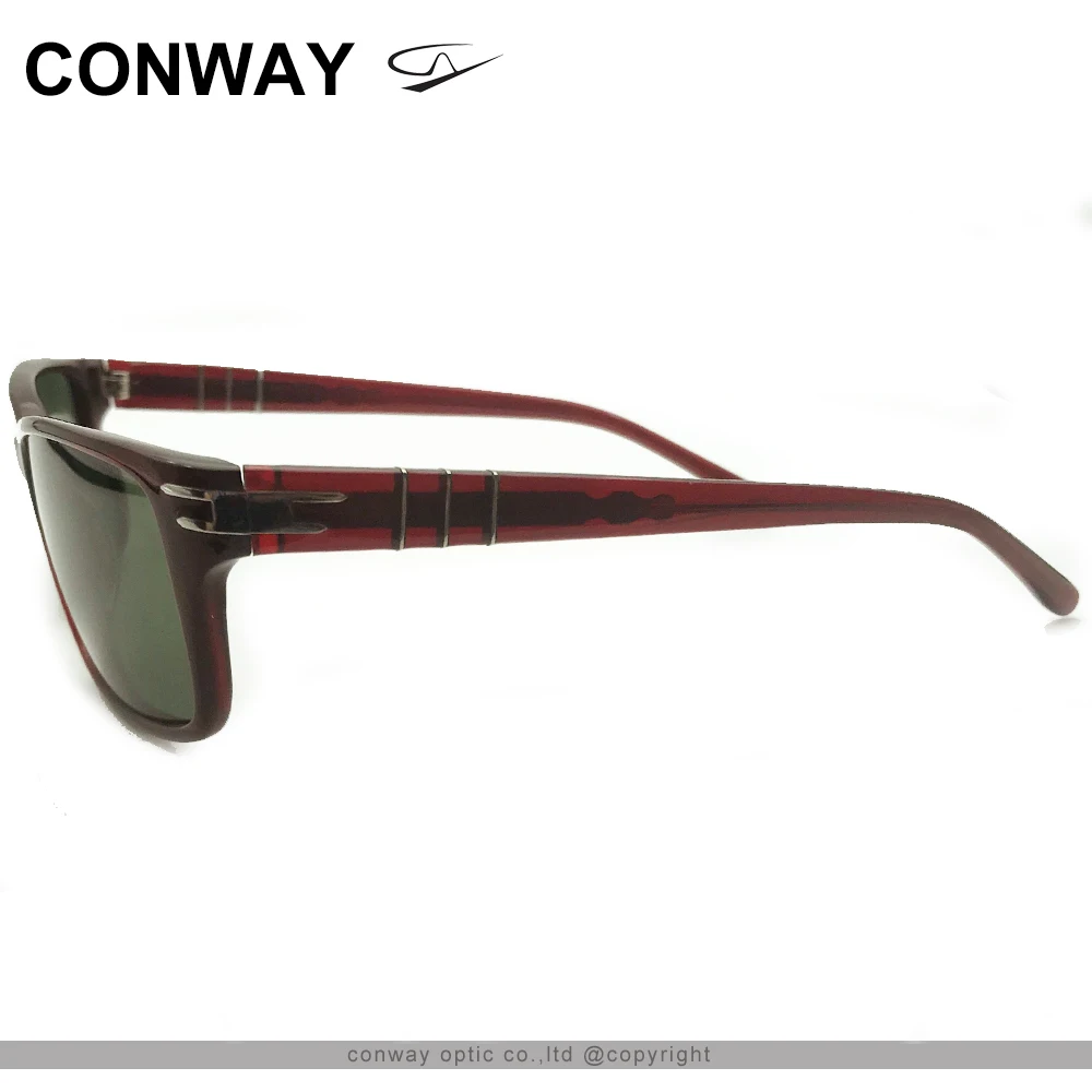 Модные солнцезащитные очки CONWAY для женщин тонкие с УФ защитой винная ацетатная