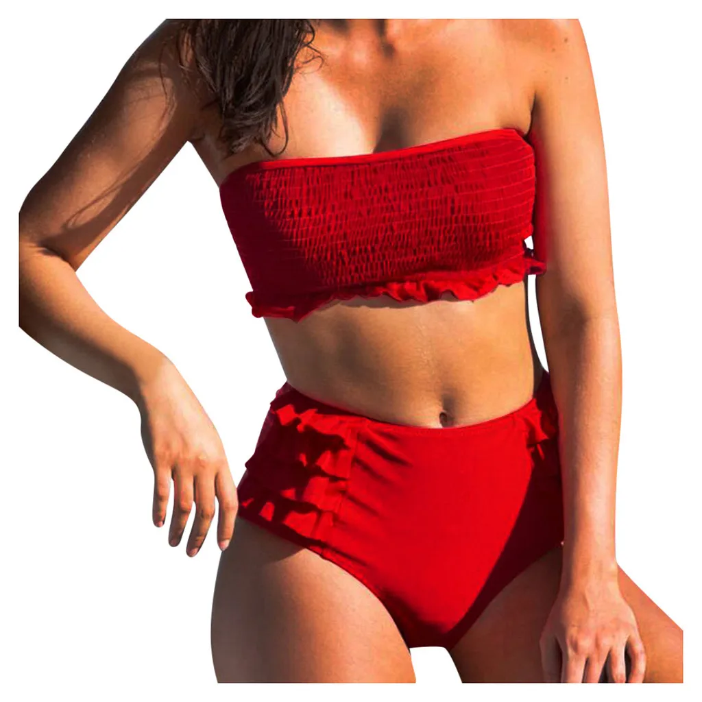 Женский купальник Kancoold летний с пуш-ап и открытыми плечами пляжная одежда