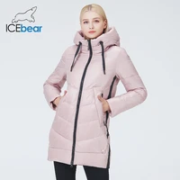 icebear 2021 new winter womens coat hooded female warm cotton jacket winter ladies parka brand apparel gwd20282i