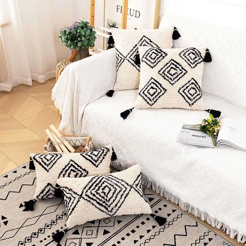 

1 шт. наволочка в богемном стиле для гостиной с геометрическим рисунком и бриллиантами, наволочка для дивана, домашний декор, чехлы для диван...