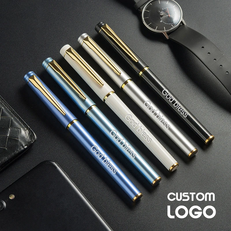 Gel Pen Free Custom Multicolor Personalized Signature Pen School Office Business Pen Children Gift Engraving Name Custom Logo