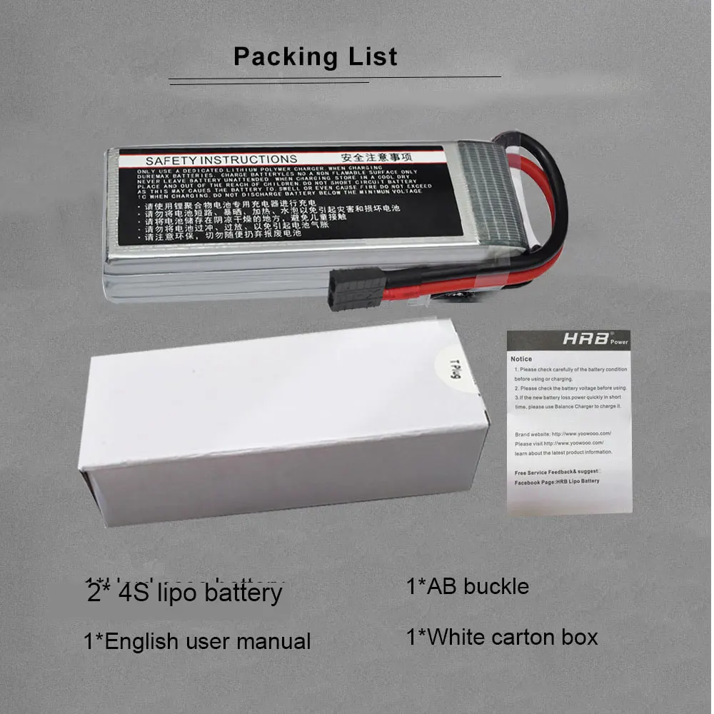 12 пакеты hrb rc lipo батарея 4s 148 v 4000 мач 60c с xt60