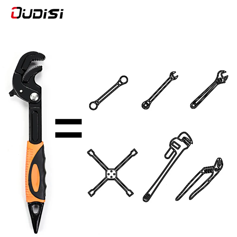 

Portable torque ratchet multi-function movable self-tightening adjustable spanner plumber's special tool pipe wrench