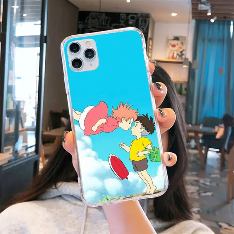 

anime Ghibli Miyazaki Hayao Phone Case Transparent soft For iphone 5 6 7 8 11 12 s c se plus mini x xs xr pro max