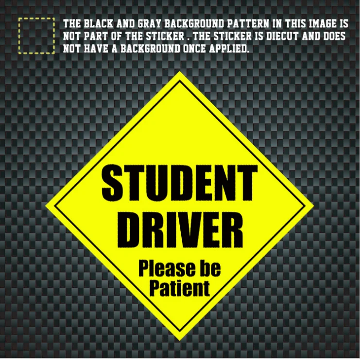 

14*14 CM STUDENT DRIVER BE PATIENT DECAL