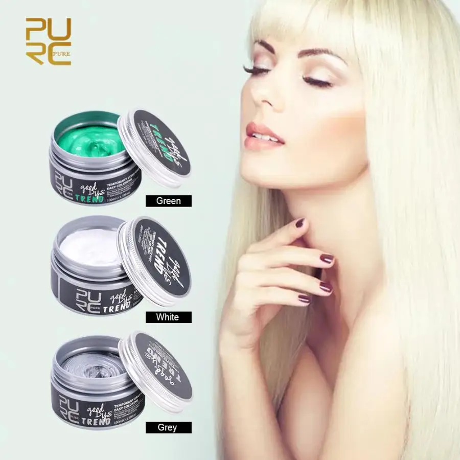 Воск для волос 3 цвета краска Временная Краска Для Волос Стайлинг уход за