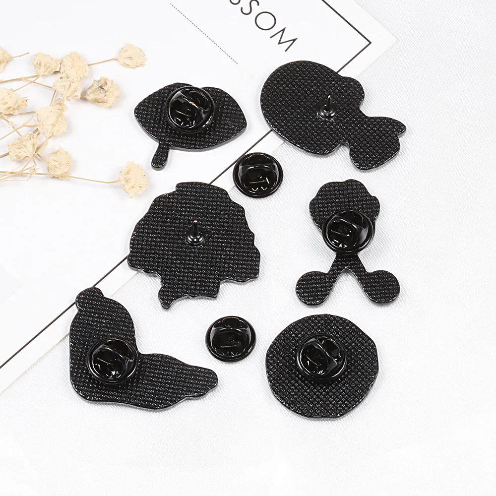 Girl Enamel Pin Eyeliner Black Lips Pill Jackets Women Face Twisted Clock Brooches Denim Shirts Lapel Pins Punk Life Jewelry