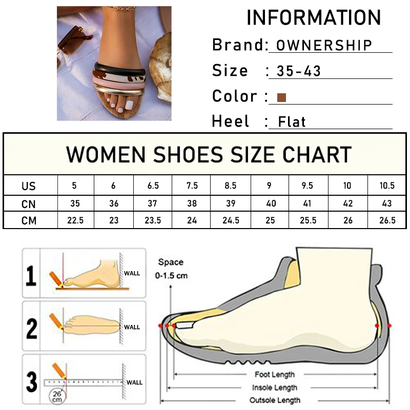 

2021 Women Rainbow Narrow Band Slippers Female Summer Beach Open Toe Flat Ladies Casual Shoes Women's Comfort Slides Plus Size