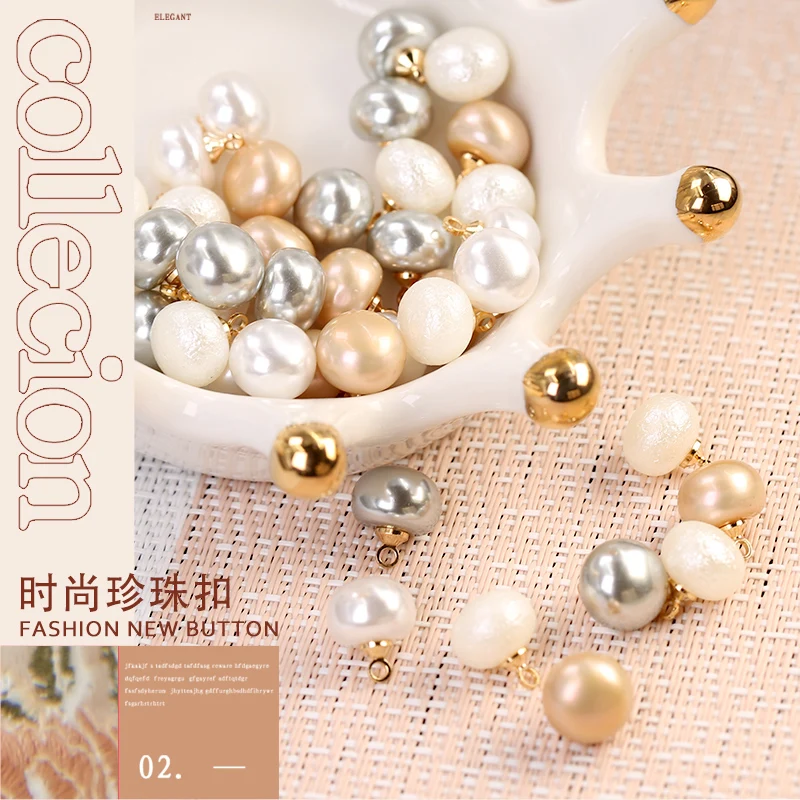 10 шт. мм жемчужные пуговицы для рубашки женские белые серые шампанские