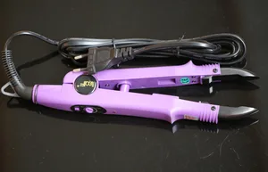 Кератиновый утюжок для наращивания волос, плоская пластина фиолетового цвета, супер качество, оптовая цена