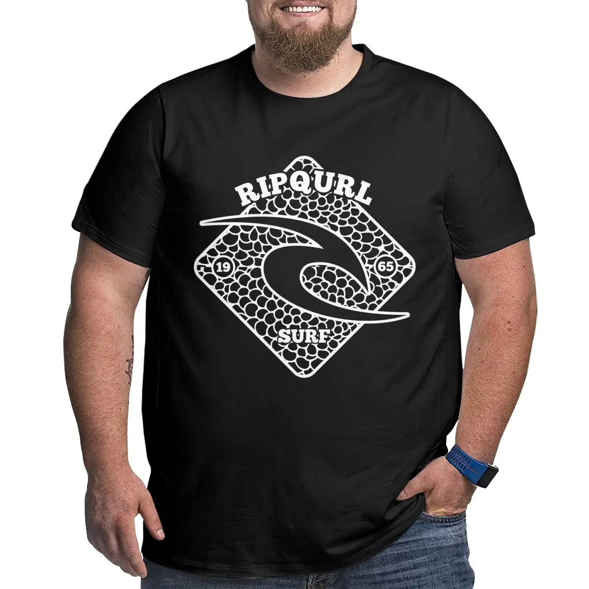 

Rip Square Beach Surfing Curl Men T Shirts Plus Size Oversized Cotton T-shirts for Big Man Summer Short Sleeves Tops
