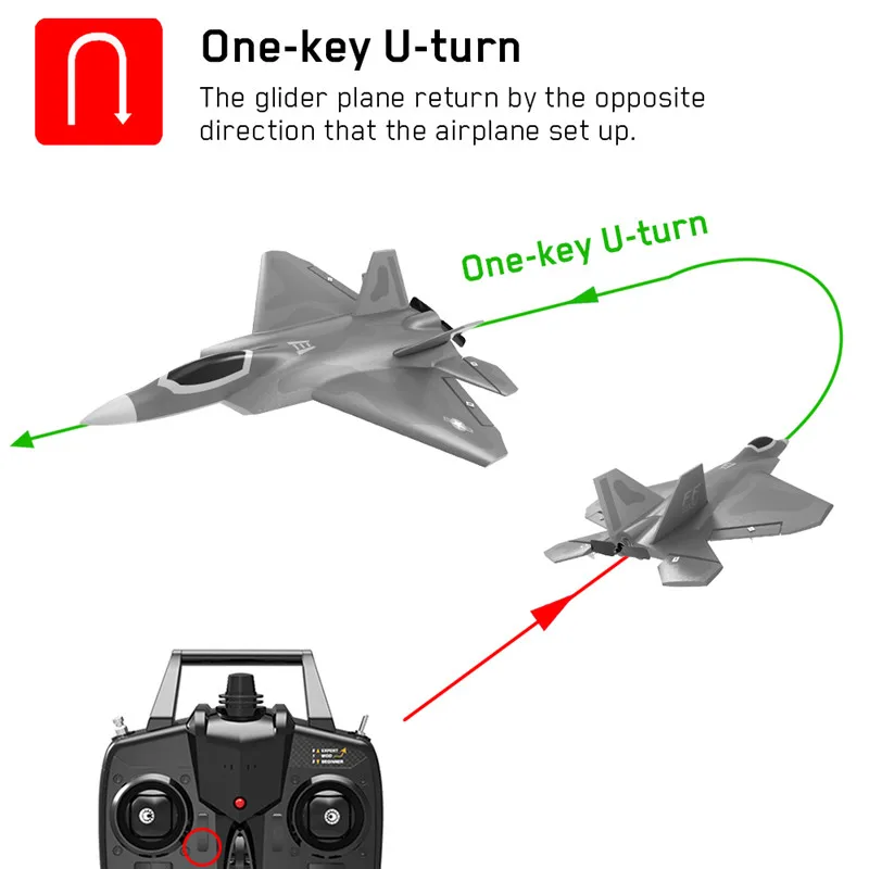 Eachine Mini F22 Raptor EPP 260 мм размах крыльев 2 4 ГГц канала 6-осевой радиоуправляемый