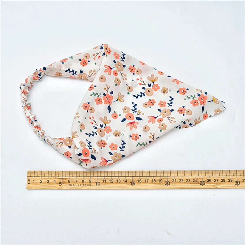 

Vintage Floral Print Scrunchies Hair Scarf Headband Women Elastic Hair Band Cute Turban Headwrap Bandage Women Hair Accessories