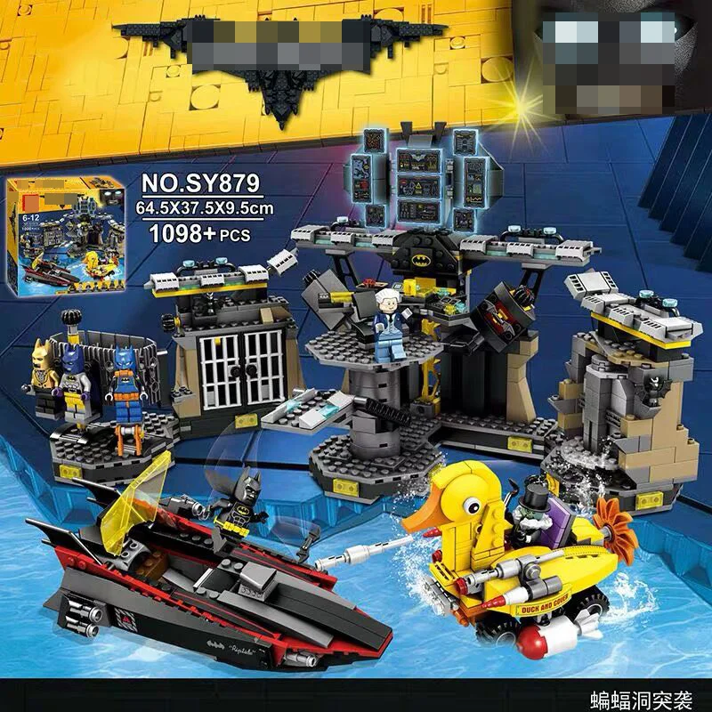 Batcavelys Break In MOVIE BATMANLYS super heros 1098 шт. архитектурный Строительный блок совместим 70909