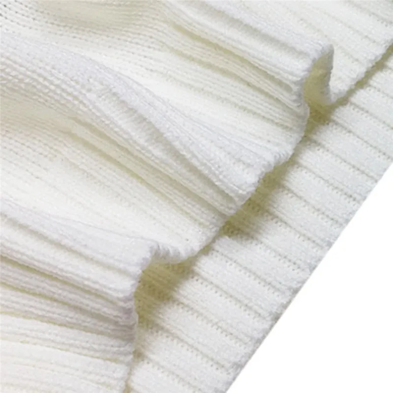 Женское трикотажное платье-свитер с круглым вырезом и длинными рукавами в