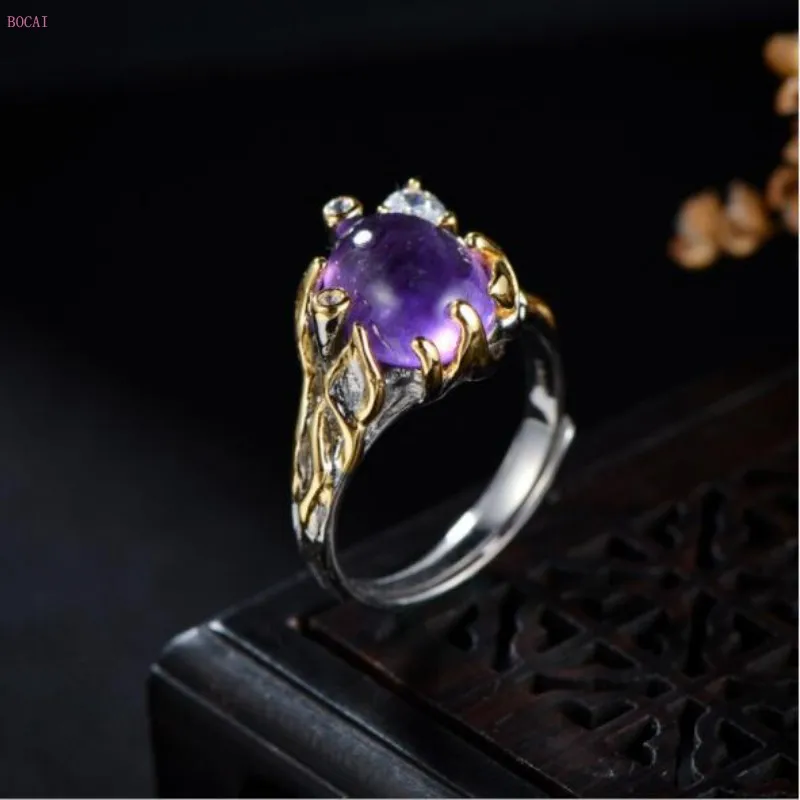 S925 Серебряное модное ювелирное изделие женское кольцо ретро рукоделие открытие