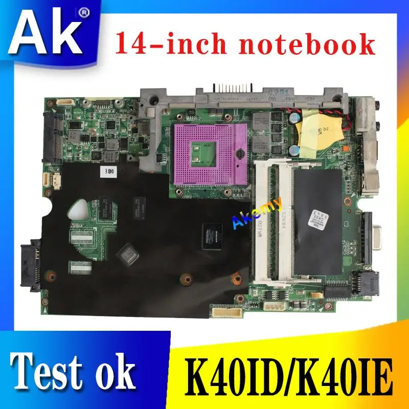 

AK K40IE/K40ID Laptop motherboard for ASUS K40ID K50ID K40IE K50IE X50DI K40I K50I Test original mainboard 14-inch